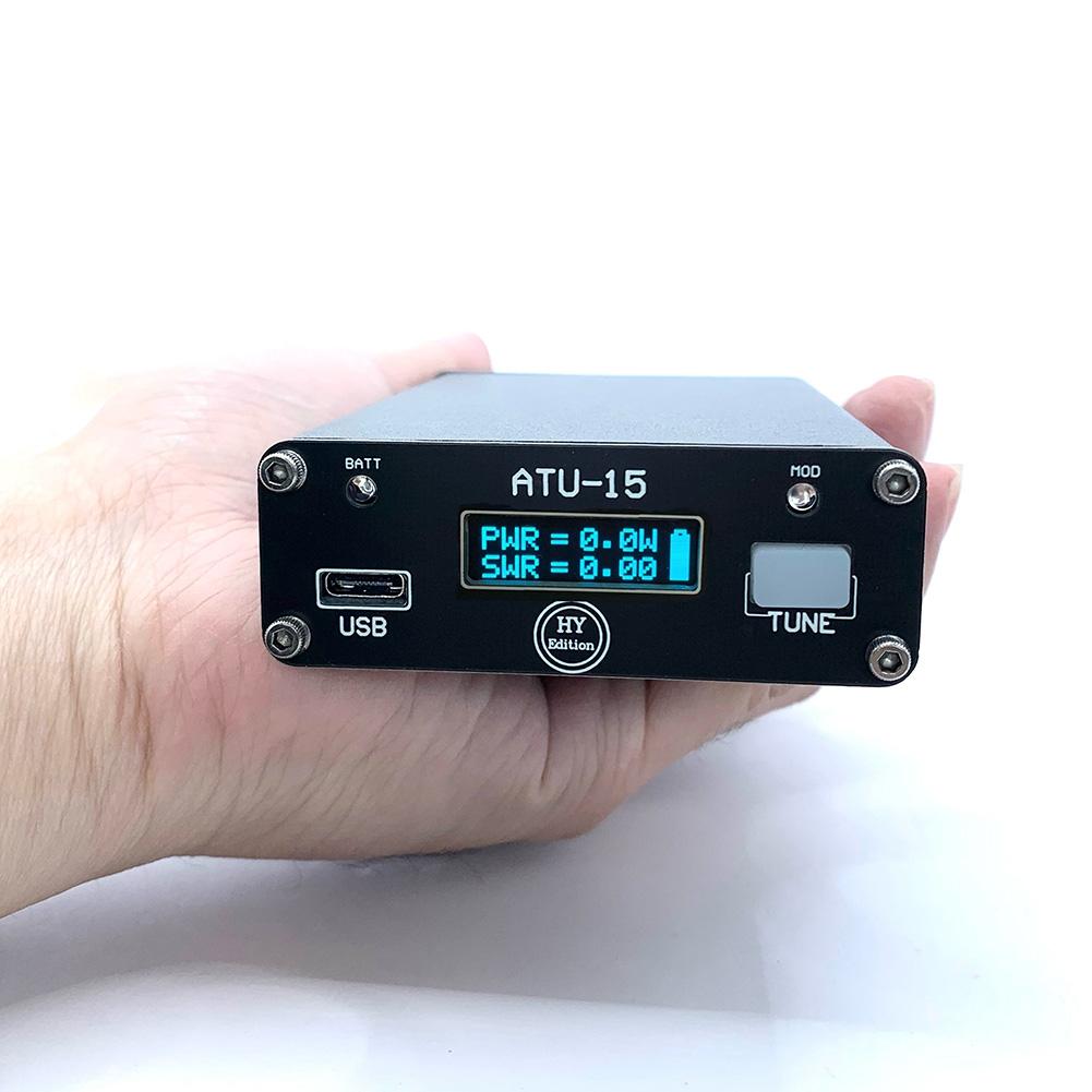 Shortwave Antenna ATU-15 Antenna Tuner Built-in Battery Lightweight Design Metal Housing PCBs Front Panel Tuning Frequency Range