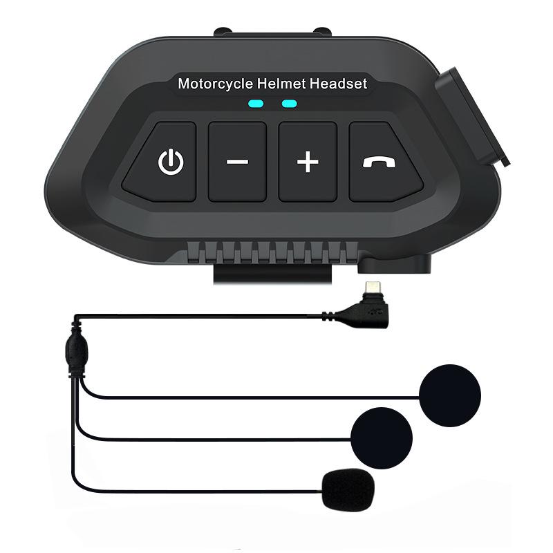 Waterproof LX2 Bluetooth 5.3 Helmet Headset for Cross-Border Riders