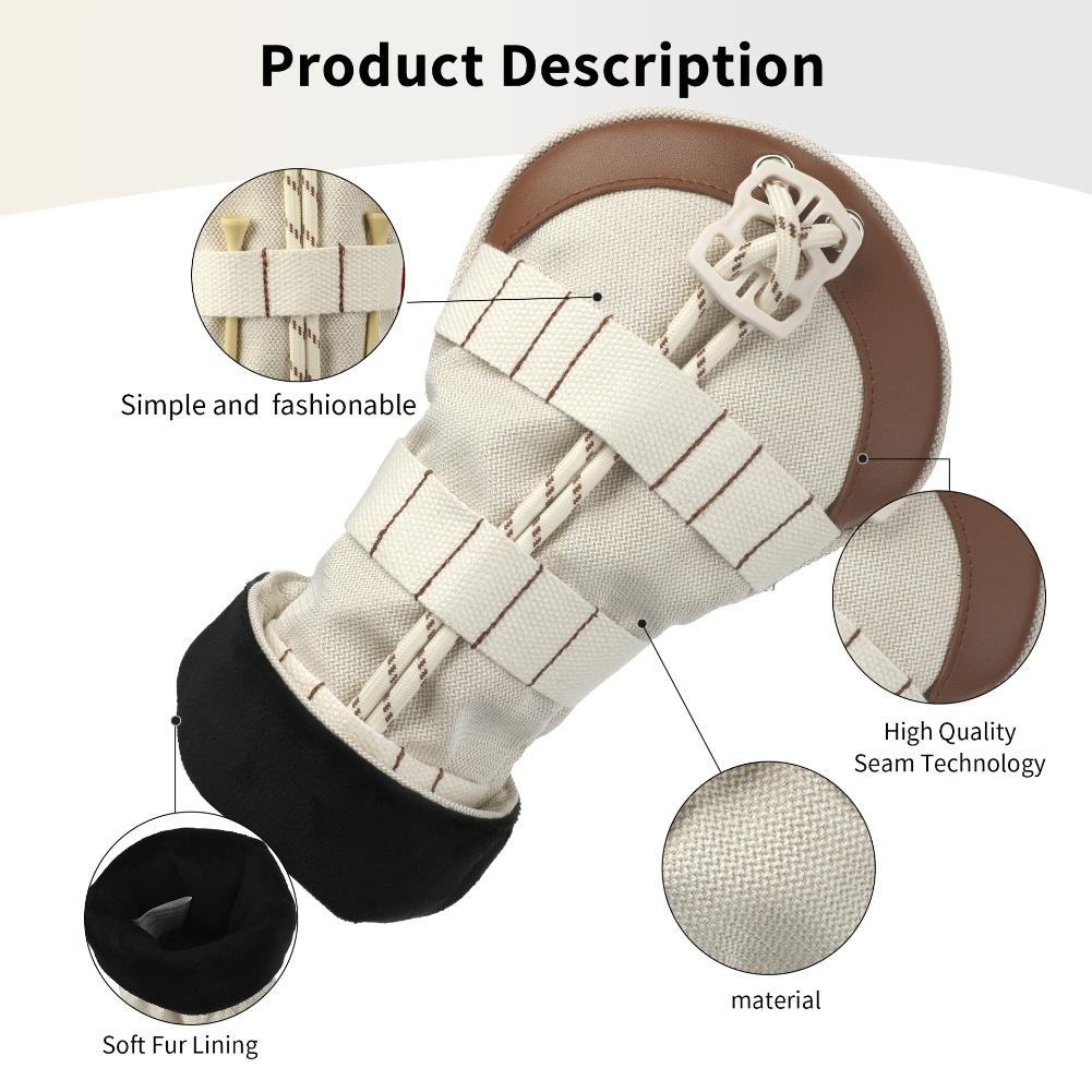 1pc Golf Club Headcovers Decorable Anti-Scratch Protection Cover For Golf 1/2/UT Wooden Pole Covers Replace Accessories