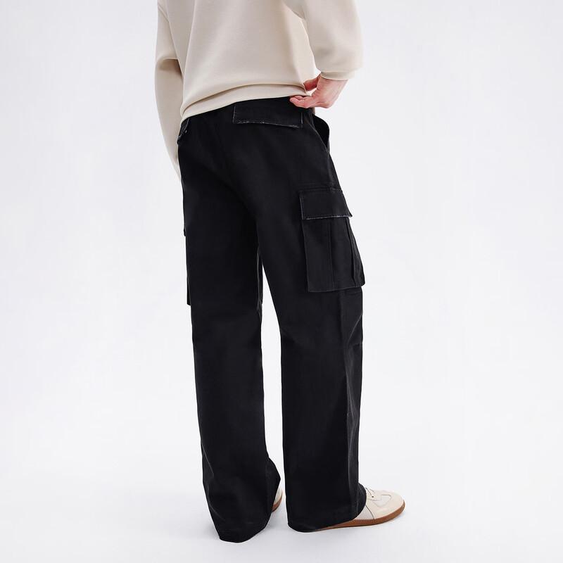 NVG·YOUNG Men's 100% Cotton Straight-Leg Cargo Pants