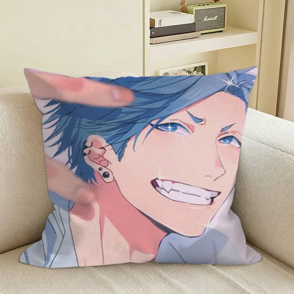 YBC BLAnime Tamura Yui Square Sofa Pillow Cover Solid Color Living Room Home Decor Cushion Case