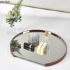 Stainless Steel Mirror Tray Leather Storage Trays Decorative Plate Jewelry Tray Tea Trays Display Stand Cake Dessert Plate Dish