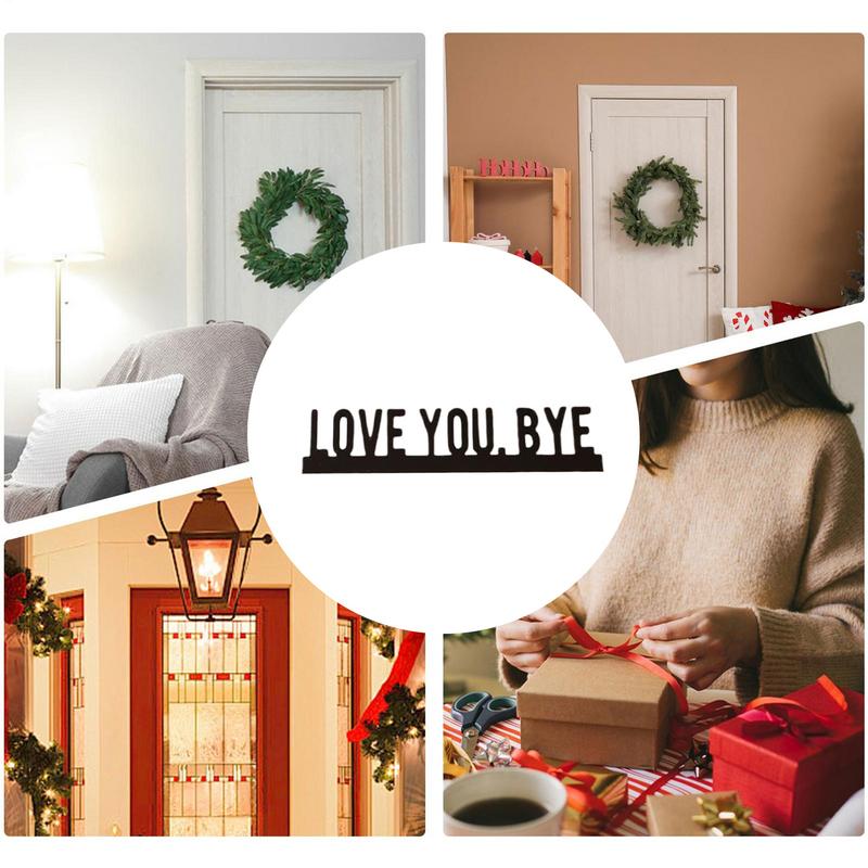 Love You Bye Door Sign Romantic Entryway Door Topper 30cm Love You Bye Door Topper Entryway Decoration For Valentines Day