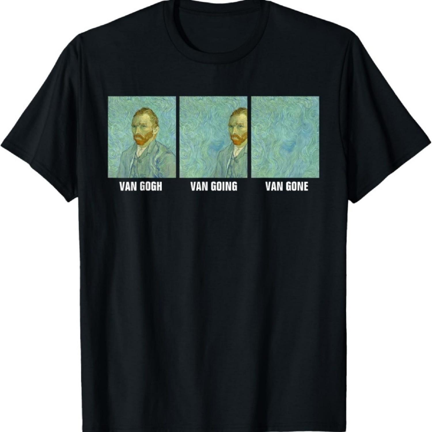 Смешной арт-мем Ван Гог Ван Идущий Ван Ушедший Автопортрет Футболка XXXXXL чёрный