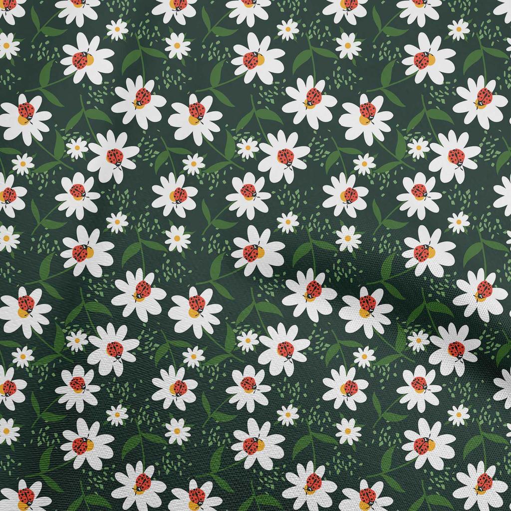 oneOone Baumwoll-Flex-Stoff in dunklem Weinrot mit floralem Nähstoff, Meterware, bedruckt, DIY-Kleidung, Nähzubehör, 101,6 cm