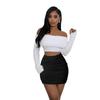 Mini Pleated Skirt Women's Summer Double Layer High Stretch Gathered Bodycon Midi Skirt Elegant For Casual And Formal Occasions Stylish Half Skirt