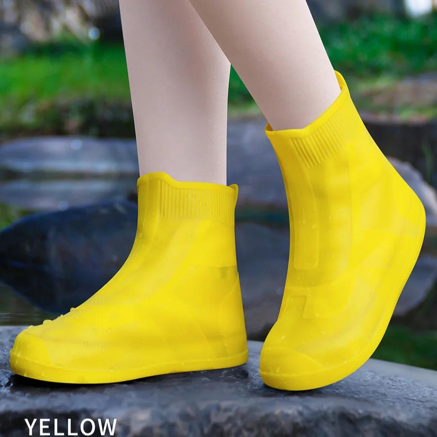 Waterproof Silicone Shoes Cover Rain Boots Cover Non slip Shoes Protector Outdoor Reusable Thickened Footwear Waterproof Tool