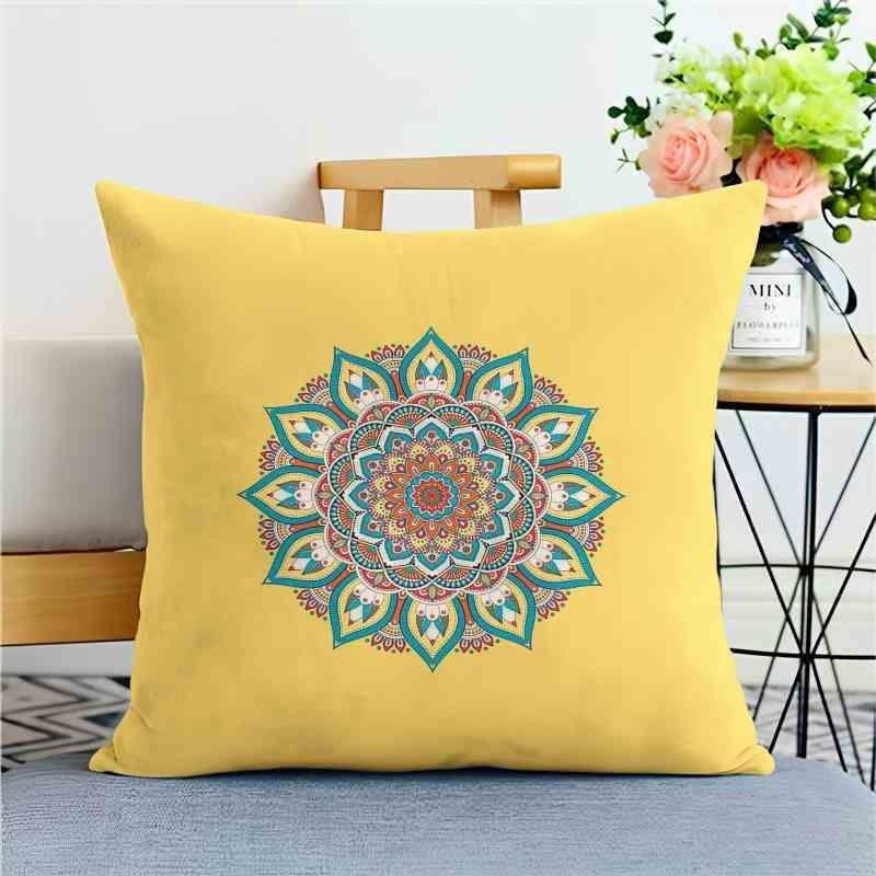 Classical Pattern Pillow Coversofa Living Room Cushion Cover Officewaist Pillow Bedside Square Pillowcase Removable and Washable