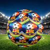 Football Club Print Size 5 Soccer Ball, PU Wear Resistant Football for Match Training and Daily Practice, Birthday Gift for Soccer Fans