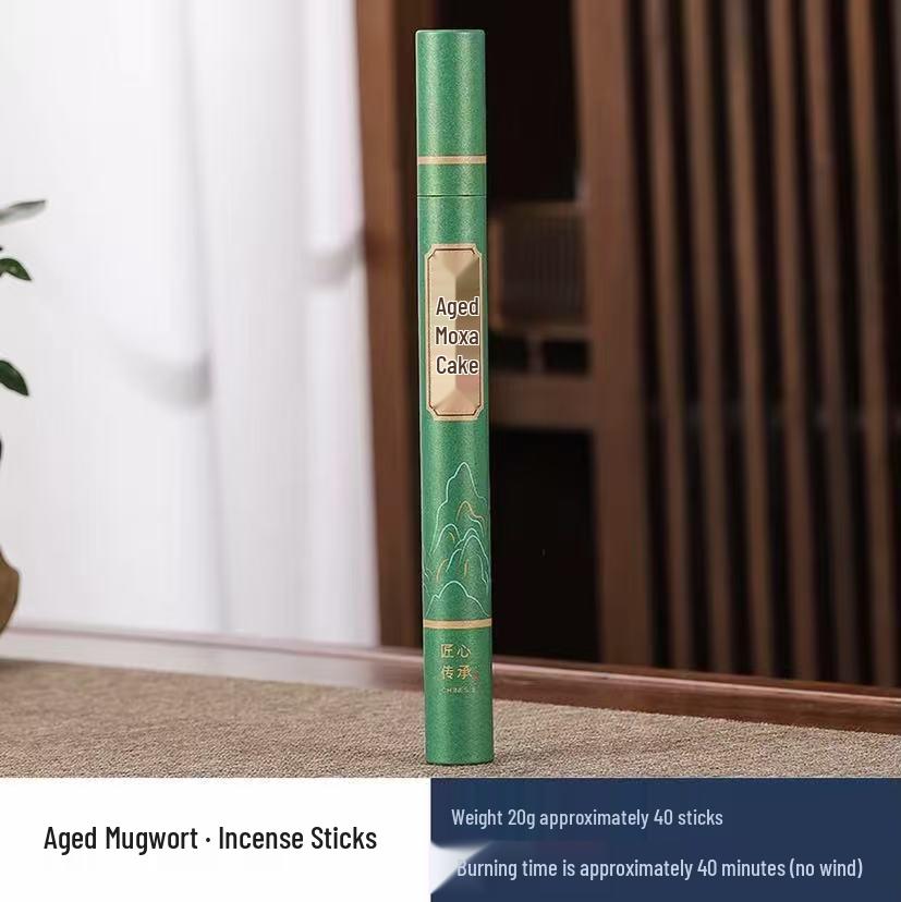 20g Agarwood & Sandalwood Incense Sticks with Natural Mugwort - Non-Mosquito Repellent, Tibetan & Buddhist Incense for Indoor Use