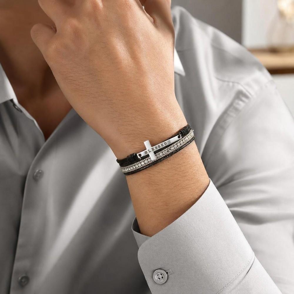 Crystal Magnet Wrap Bracelets Beaded Woven Leather Bracelets Friendship Jewelry