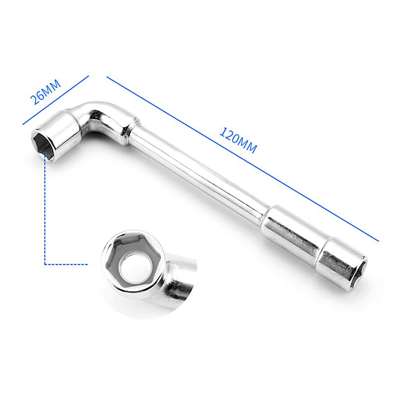 

Chrome Vanadium Steel L Type Pipe Perforation Elbow Mini Wrench Universal Double Head Hex Socket Metric Wrench 6 Point 6-15MM
