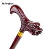 Brown Dragon Wooden Single Joint Fashion Walking Stick Decorative Cospaly Cane Halloween Mace Crutch  Wand Crosier 96cm
