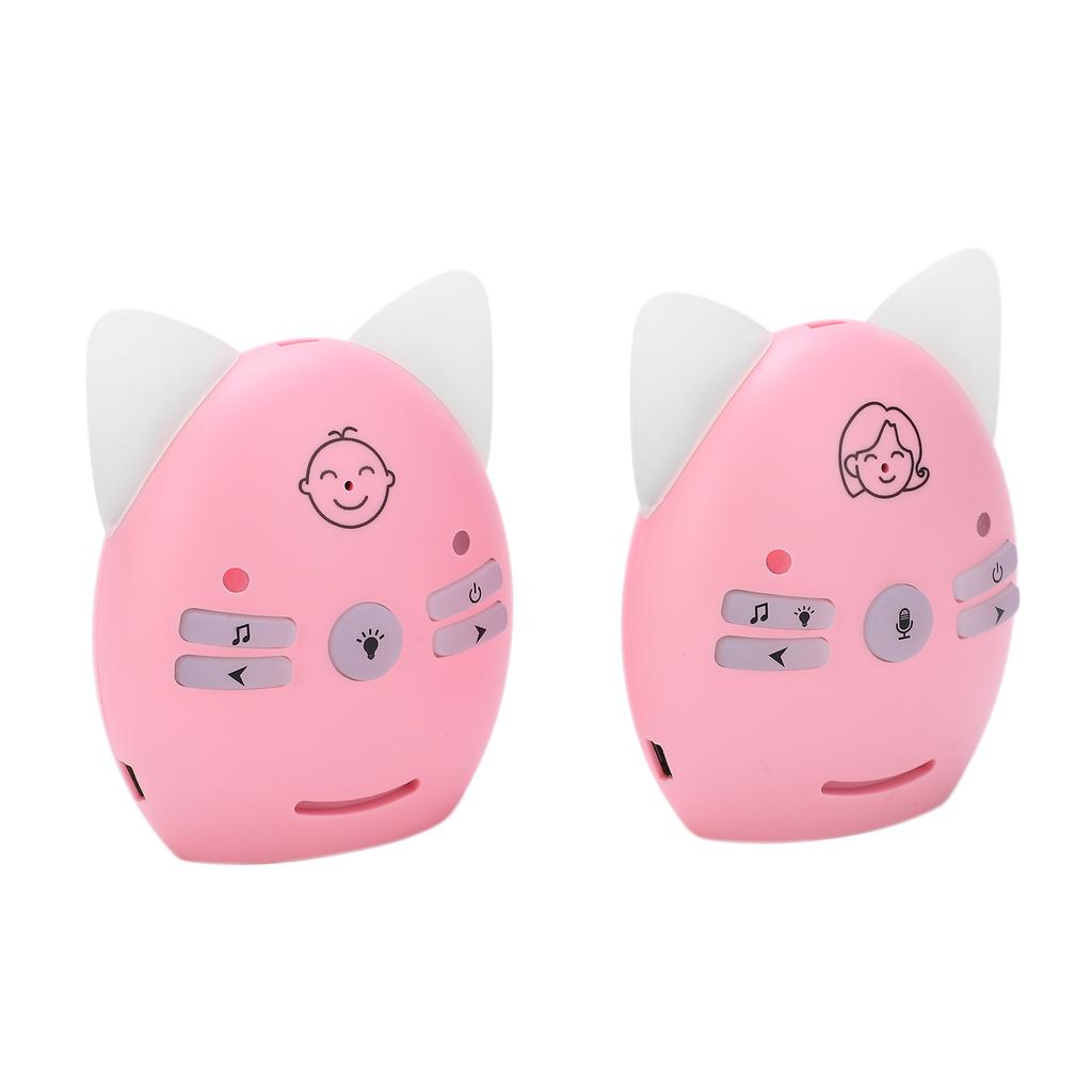 Wireless Audio Baby Monitor Two Way Talk Baby Monitor with Music Pink