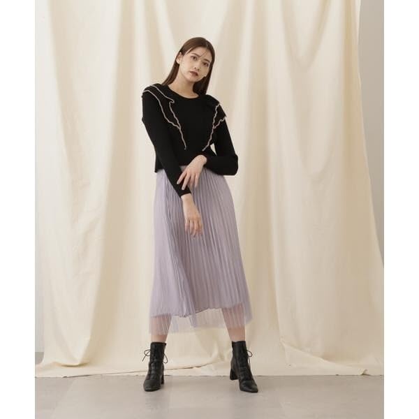 [Jill by Jill Stuart] Bulky Frill Compact Knit