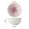 1Pcs Japanese tableware ceramic bowl single student dormitory bowls fruit salad soup rice net red noodles bowl zero waste