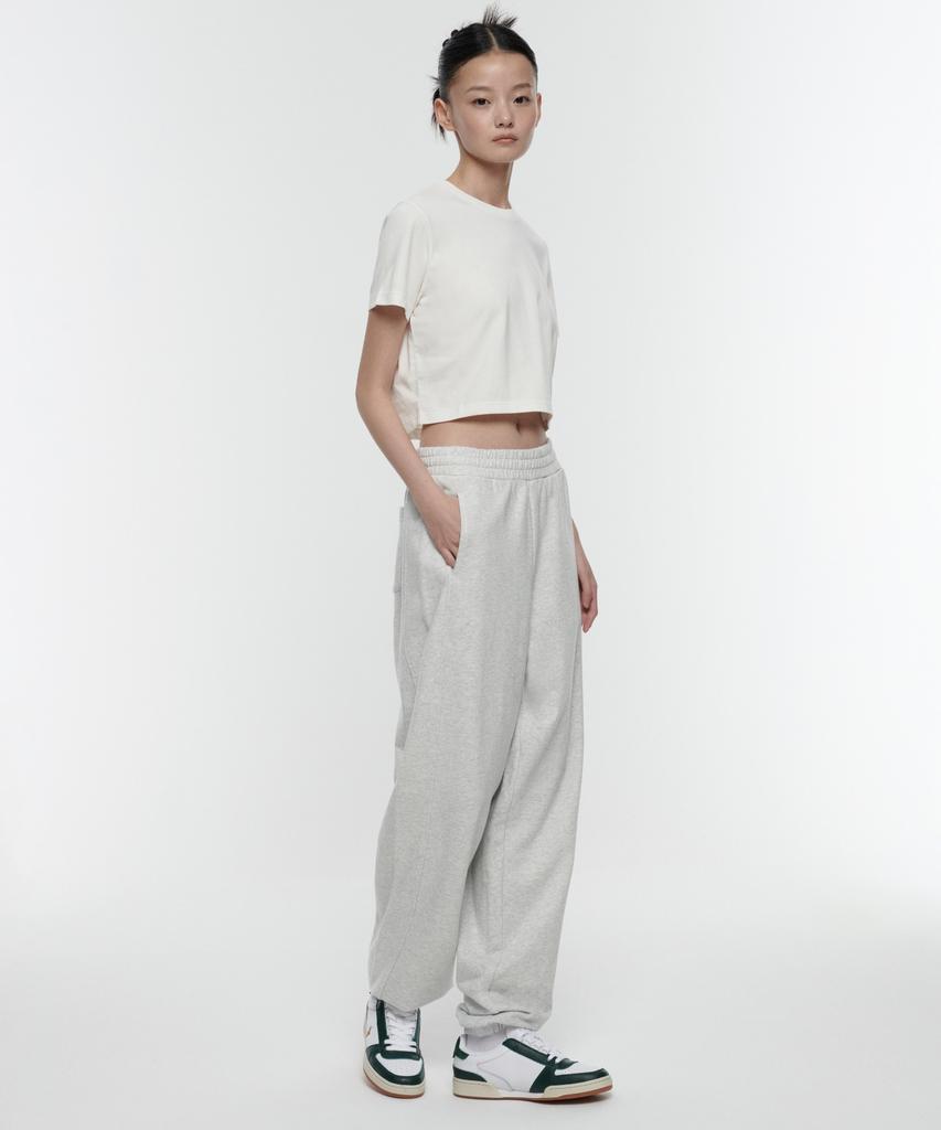 MUSINSA STANDARD WOMAN Women'S Wide Sweatpants [Melange Light Grey]