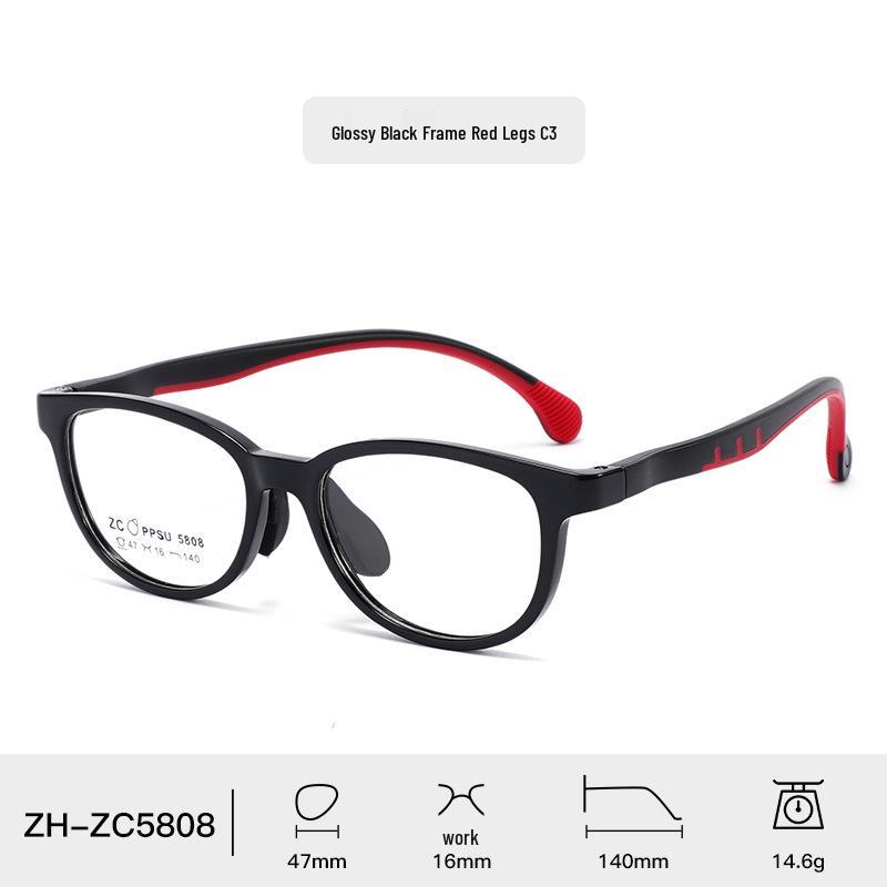 Bequeme PPSU-Brille mit Silikon-Nasenpolstern für Jugendliche – Unisex und für Sehstärken geeignet