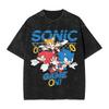 Washed T Shirts Vintage Video Game Funny Sonices Hip Hop Cool T-Shirt Harajuku Streetwear Cotton Summer Tops Tee Shirt Men Women