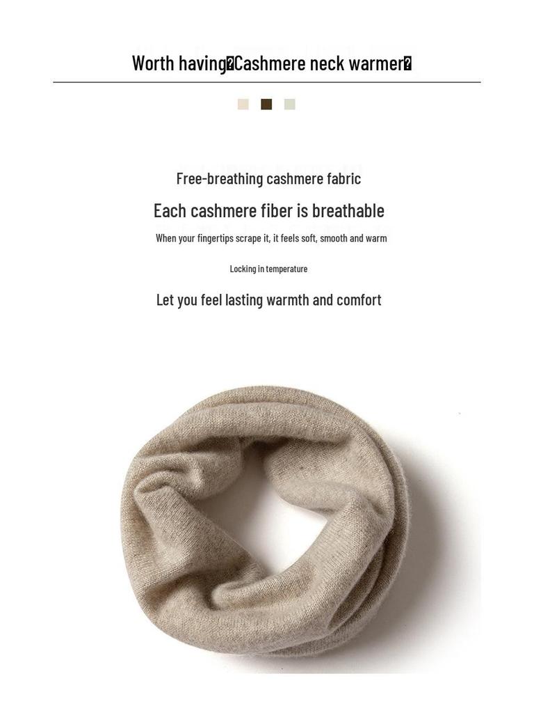 Men's Warm Cashmere Pullover Snood: Soft Knitted Dickey Scarf for Autumn and Winter Neck Protection
