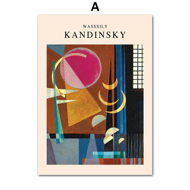 Farbe Wild Abstraktes Poster Geometrie Kandinsky Retro Kunstdruck Leinwand