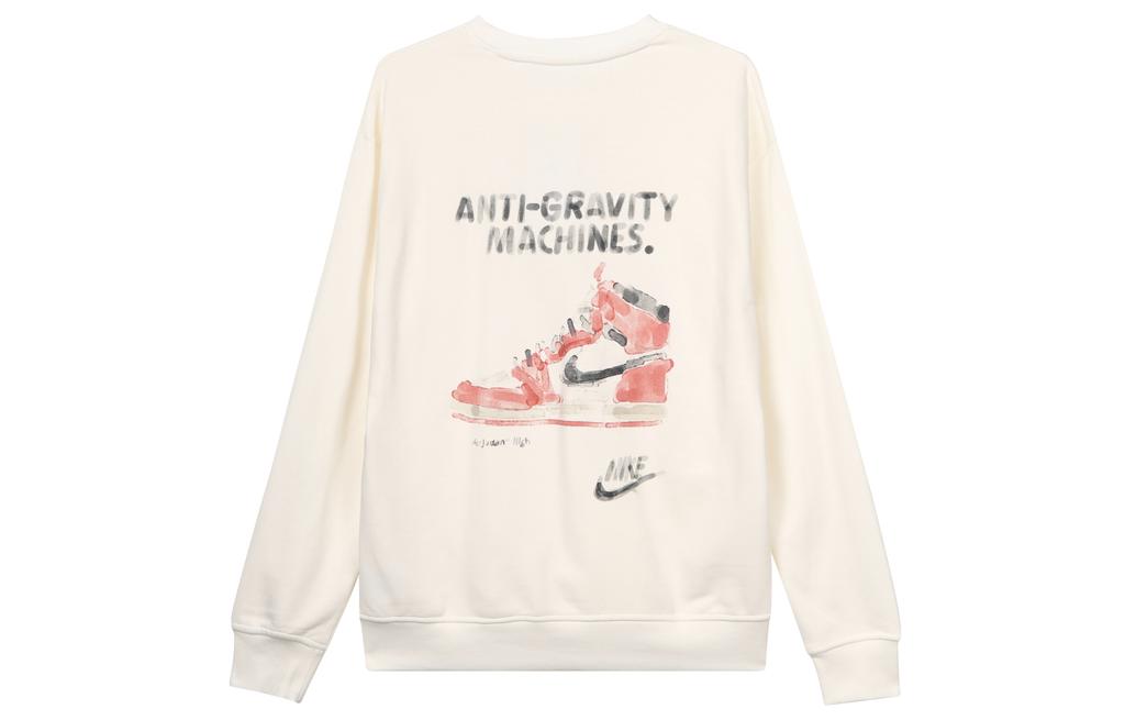 Jordan MJ FLC CREW GCEL Sweatshirts Men's White Crew Neck Moderate Regular HF1118-133