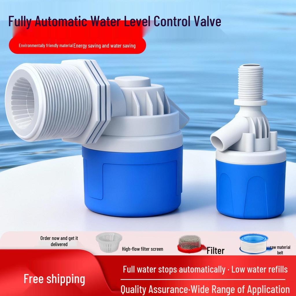 Automatic High Flow Water Tank Control Valve with Self-Stopping Feature and Plastic Float Valve