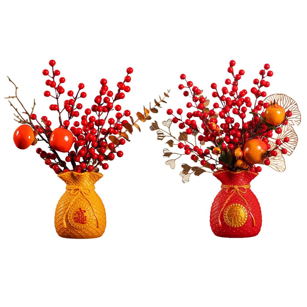 Artificial Red Bouquet Chinese New Year Decor Floral Accessory Crafts Year of