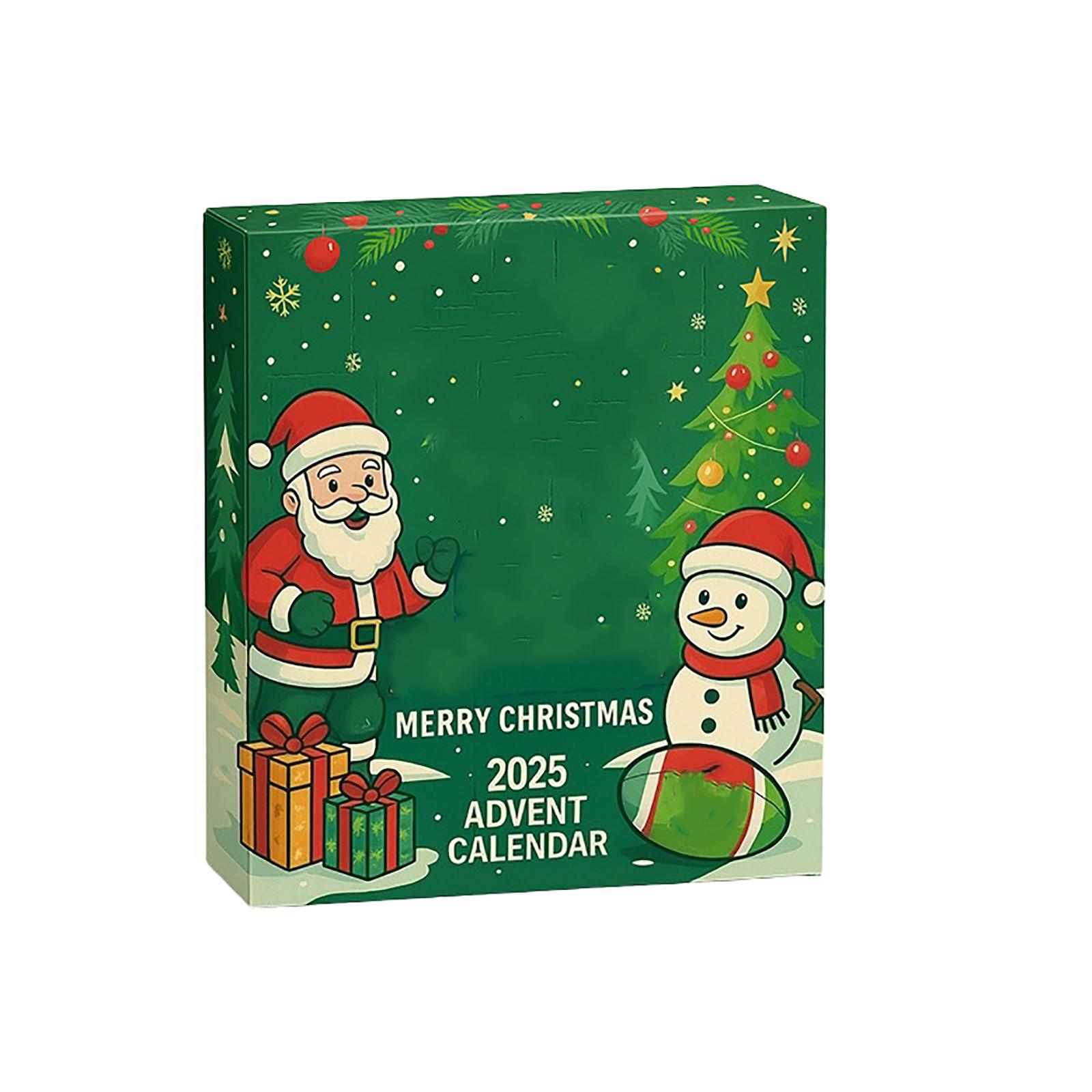 

2D Plane+airplane Box +24PC Canberra Raiders Countdown Box Christmas Advent Calendar One Size зелёный