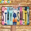 Metal Wall Poster Bangkok License Plate, Tuk Tuk Night City Temples Street Scene, Bar Decor, 20x30cm