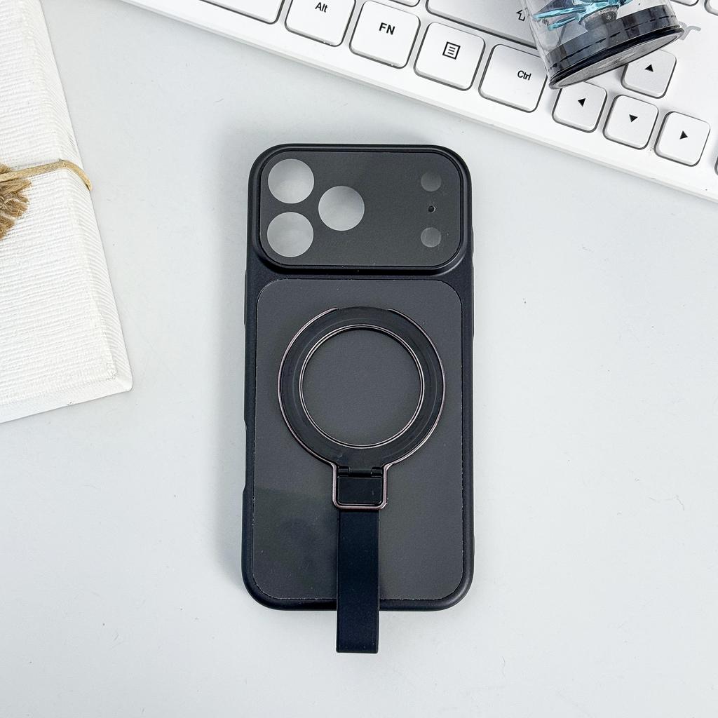 Matte Magnetic For Case For For Iphone 17 16 1 14 13 12 11 Pro Max 14 1 16 Plus Air Shockproof Stand Cover with Lanyard