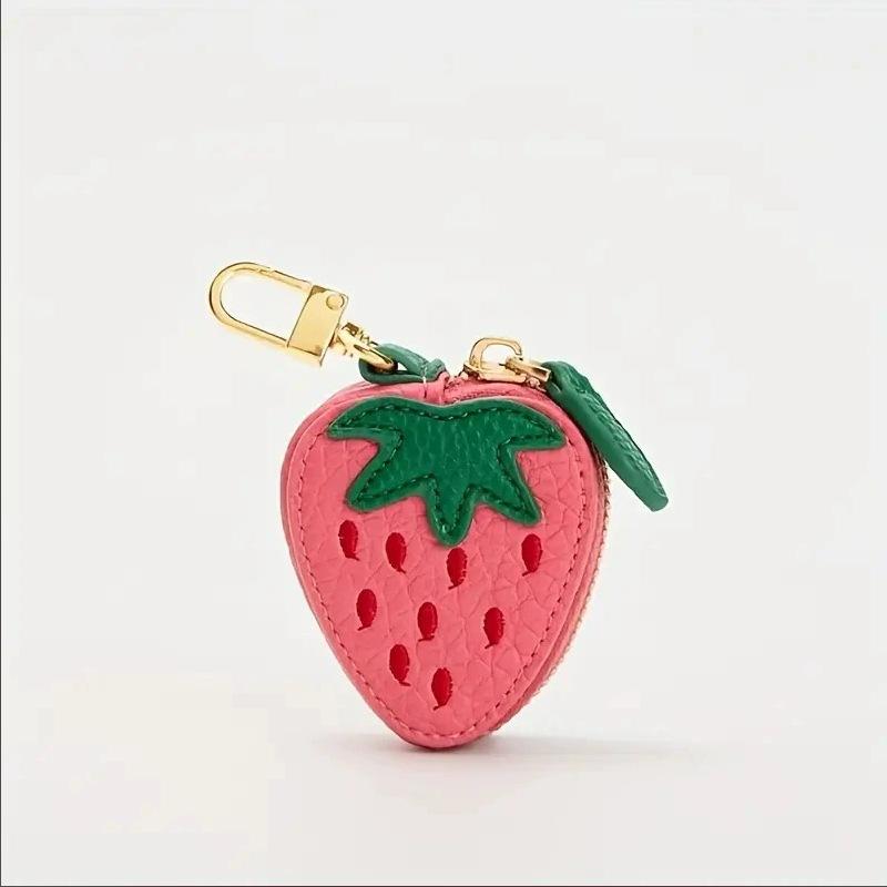 

WTEMPO Милый кошелек для монет в форме клубники и лимона с брелоком, мини-кошелек для мелочи, праздничные креативные особые подарки, свадьба, день рождения, Рождество 1pc розовый