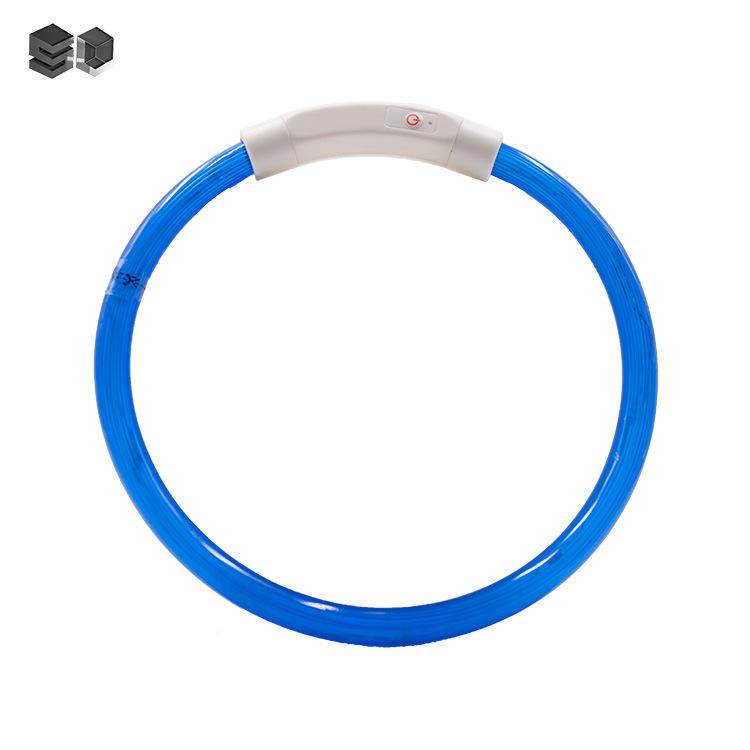 Guler LED Luminos Reîncărcabil USB pentru Animale de Companie - Bandă Luminoasă pentru Gât Stil Bandă cu Puncte Luminoase