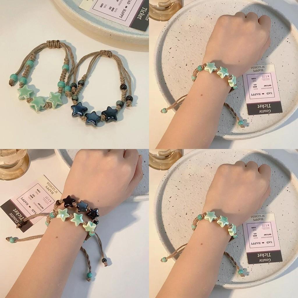 Minimalist Geometric Star Bracelet Unisex Handmade Dopamine Beads Spring 2024 Style