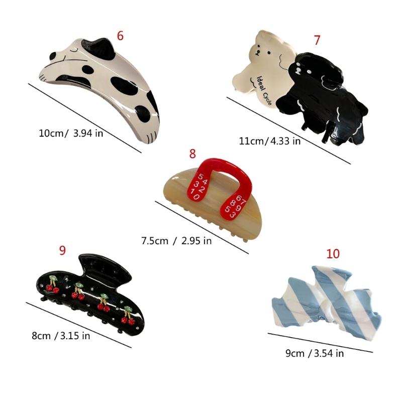 Trendy Acetate Hair Clip Strong Clasp For Long Hair Smooth Clip Lightweight Everyday Use