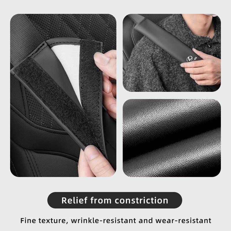 Extended Leather Seat Belt Shoulder Pads Safetybelt Protective Cover For Lexus IS250 IS200 CT200h GS300 LS430 RX450h LX570 IS300