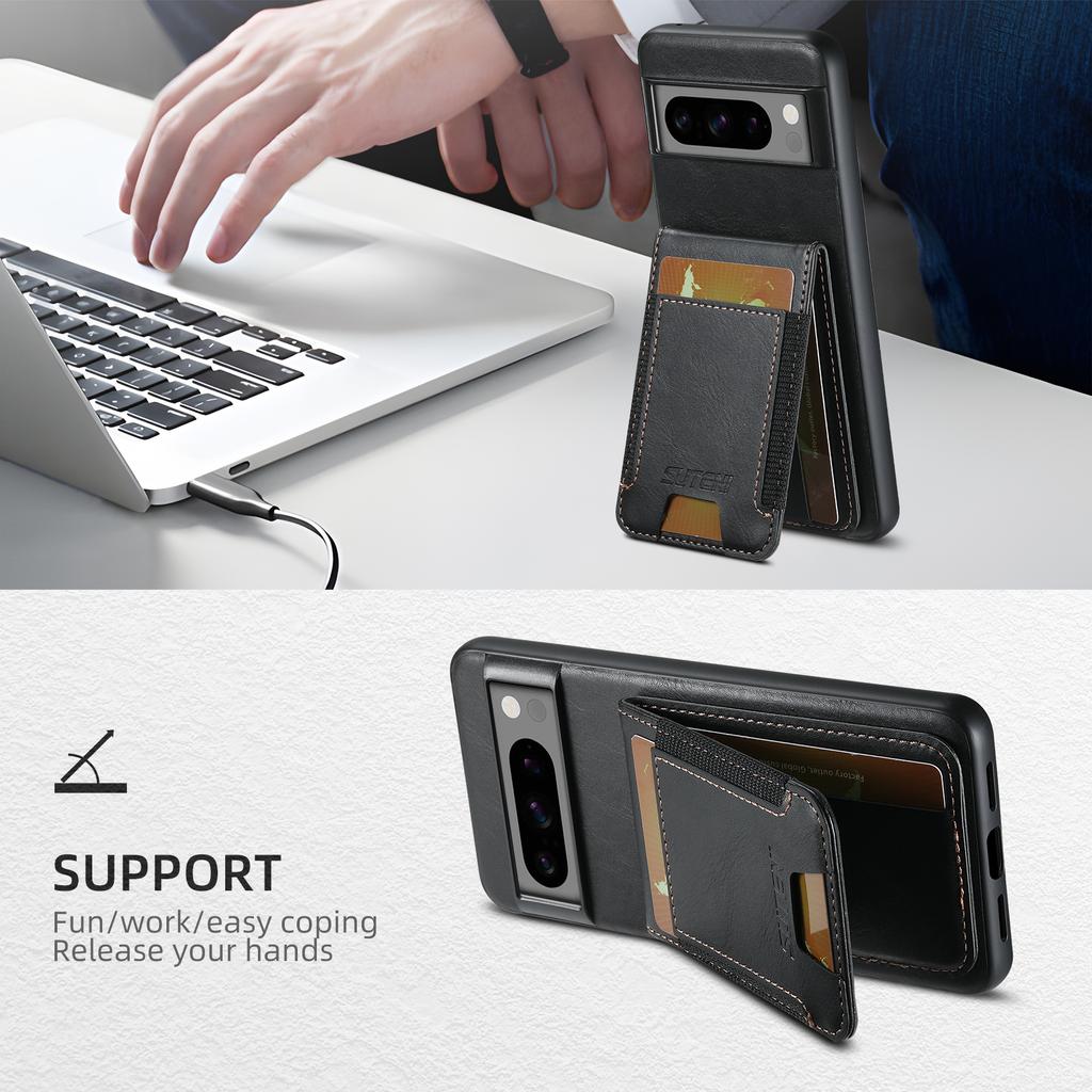 SUTENI H03 For Google Pixel 8a Case Anti-Scratch Card Slots Phone Cover