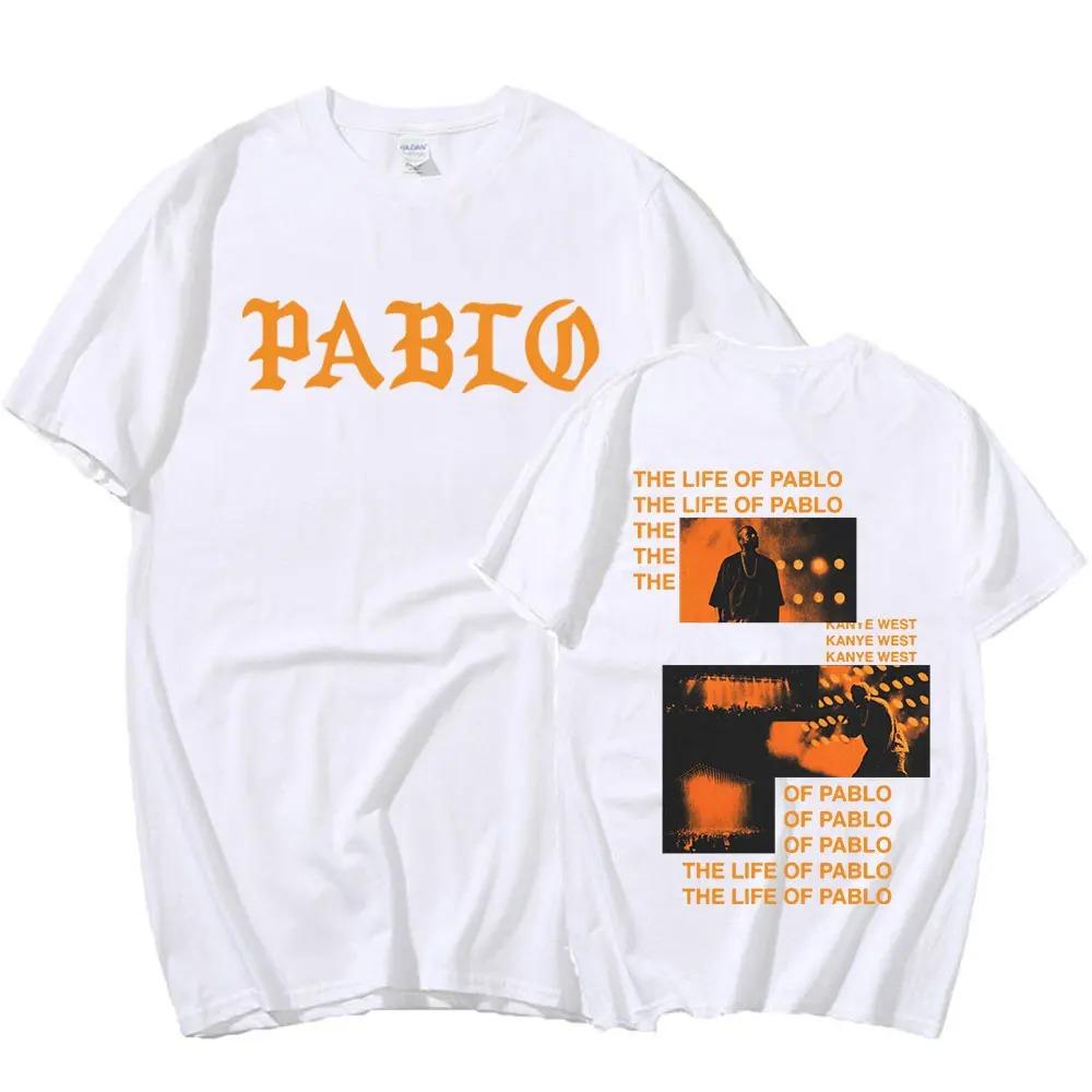 

2024 Kanye West Graphics Print T-Shirt THE LIFE OF PABLO T-Shirt Літня унісекс жіноча мода в стилі хіп-хоп, великі футболки з короткими рукавами унісекс XL