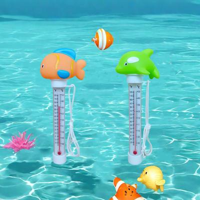 Schwimmendes Schwimmbadthermometer Cartoon Tierform Wasserthermometer für Pools Spas Aquarien Leicht ablesbares Teichthermometer