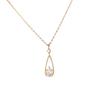 "One Look Ten Thousand Years" French Zircon Teardrop Fairy Necklace – Elegant Clavicle Chain with a Chic and Trendy Style.