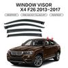 Car Window Visor for BMW X4 F26 G02 Rain Shield Deflectors Awning Trim Cover Exterior Strip Side Chrome Window Trim Accessories