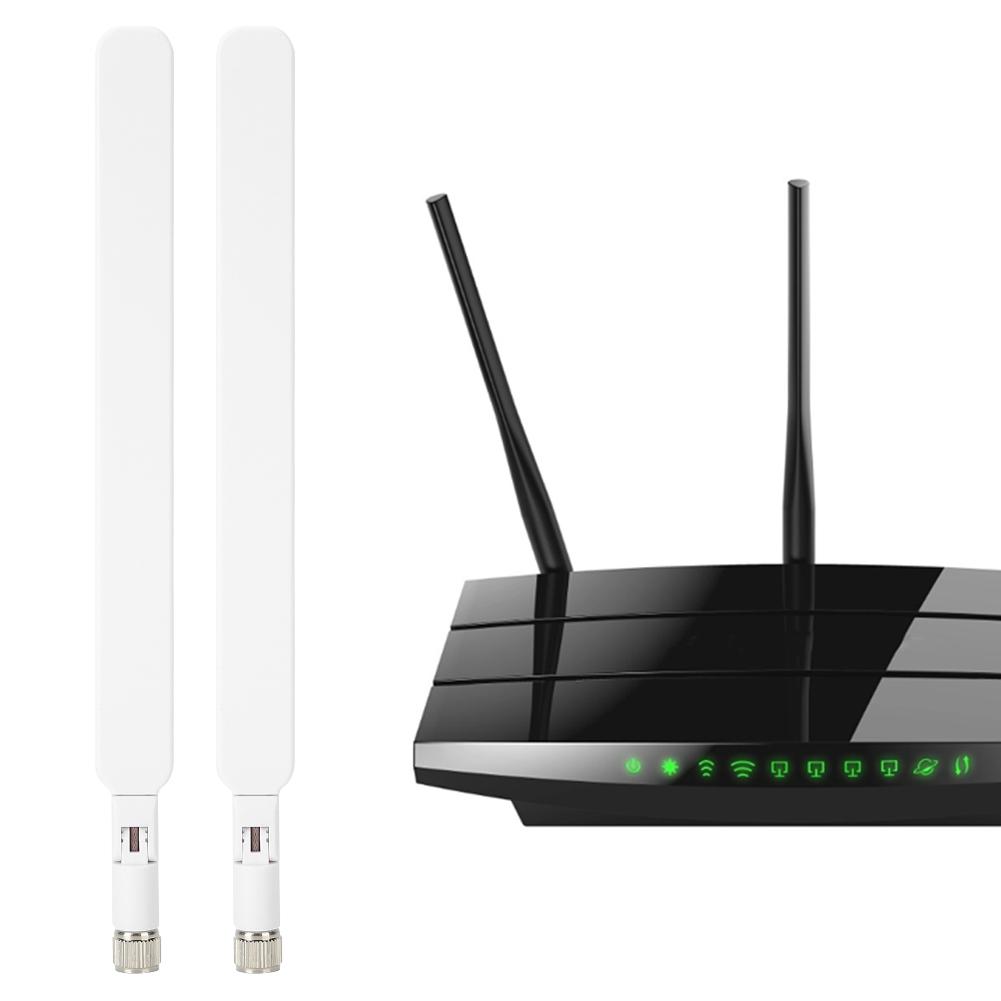 2Pcs 4GLTE Router Antenna B593 CPE for Huawei Network Signal Wireless Male BoosterWhite