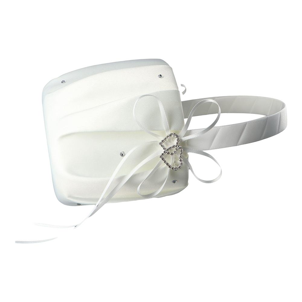 Double Bow Flower Girl Bridal Gift Flower Basket Party Decor Wedding Supplies Ring Pillow Basket