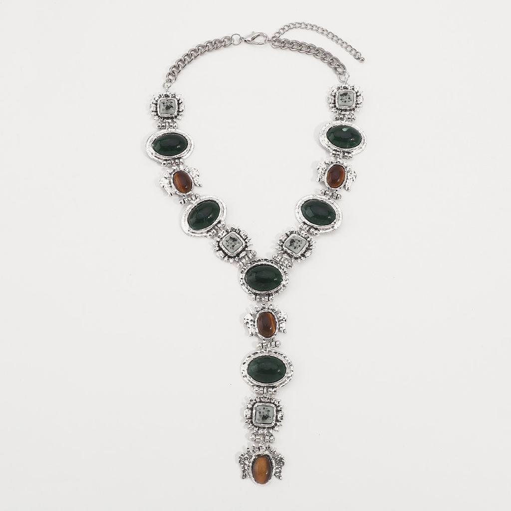 Tooxika Personalised Vintage Baroque Fashion Resin Necklace Luxury Trend Ethnic Necklace