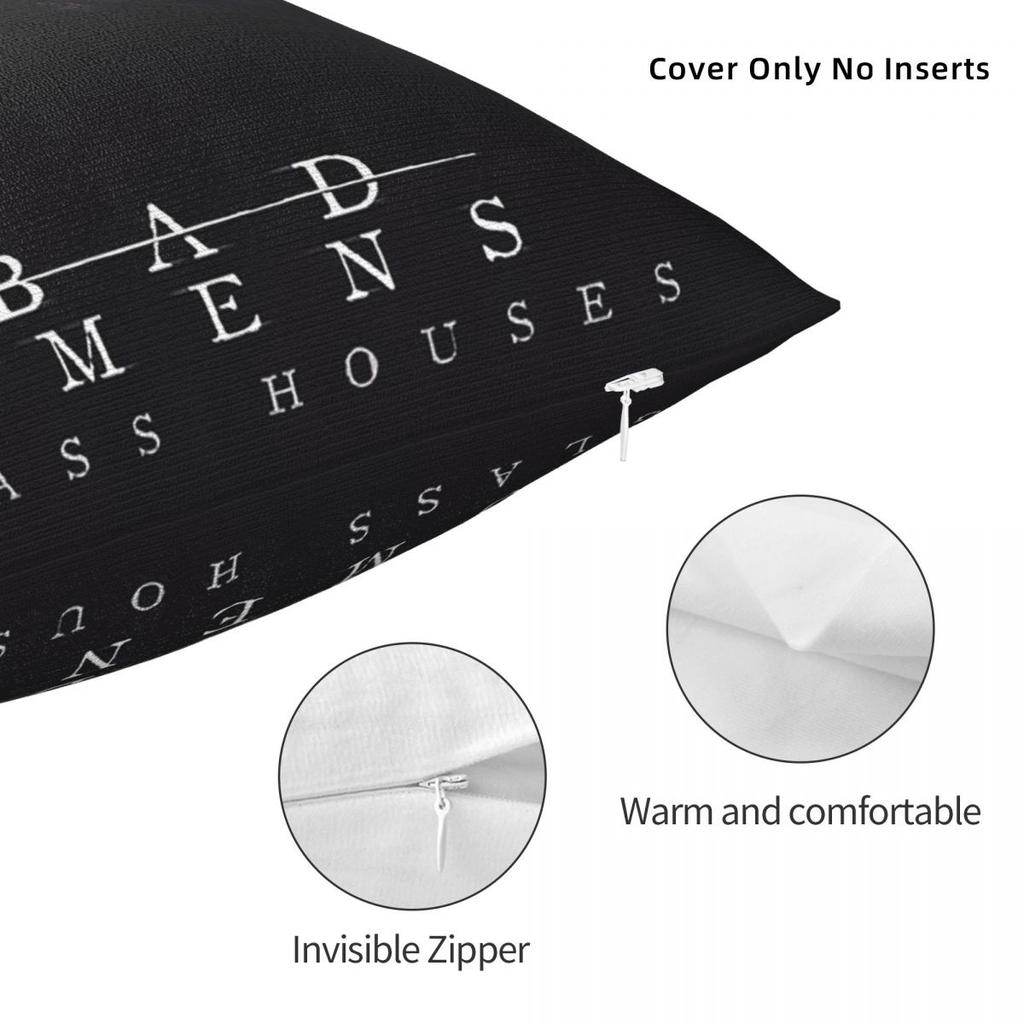 Bad Omens - Glass Houses Square Pillowcase Cushion Cover Pillow Case Throw Pillow Cover for Home Bedroom Car
