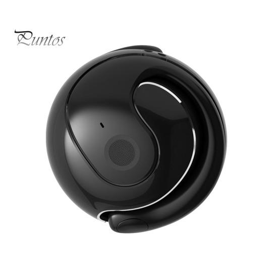 

1 комплект Bluetooth-совместимых наушников с силиконовым ремешком для подвешивания, беспроводные водонепроницаемые стереонаушники с мощными звуковыми эффектами для тренировок чёрный