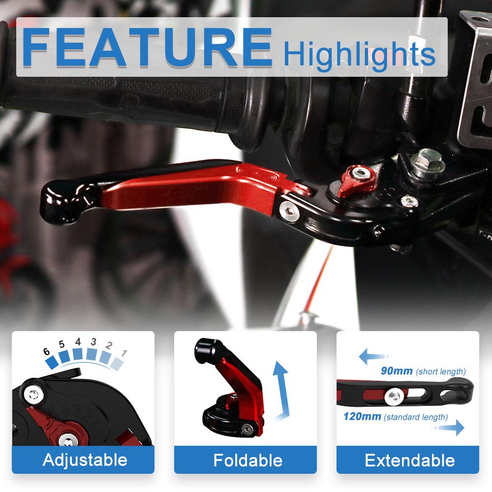 Motorcycle Brake Clutch Levers For Suzuki GSX1100G 1991-1994 GSX1200/Inazuma GSX-R1100 GSX-R1100W Adjustable Foldable Extendable