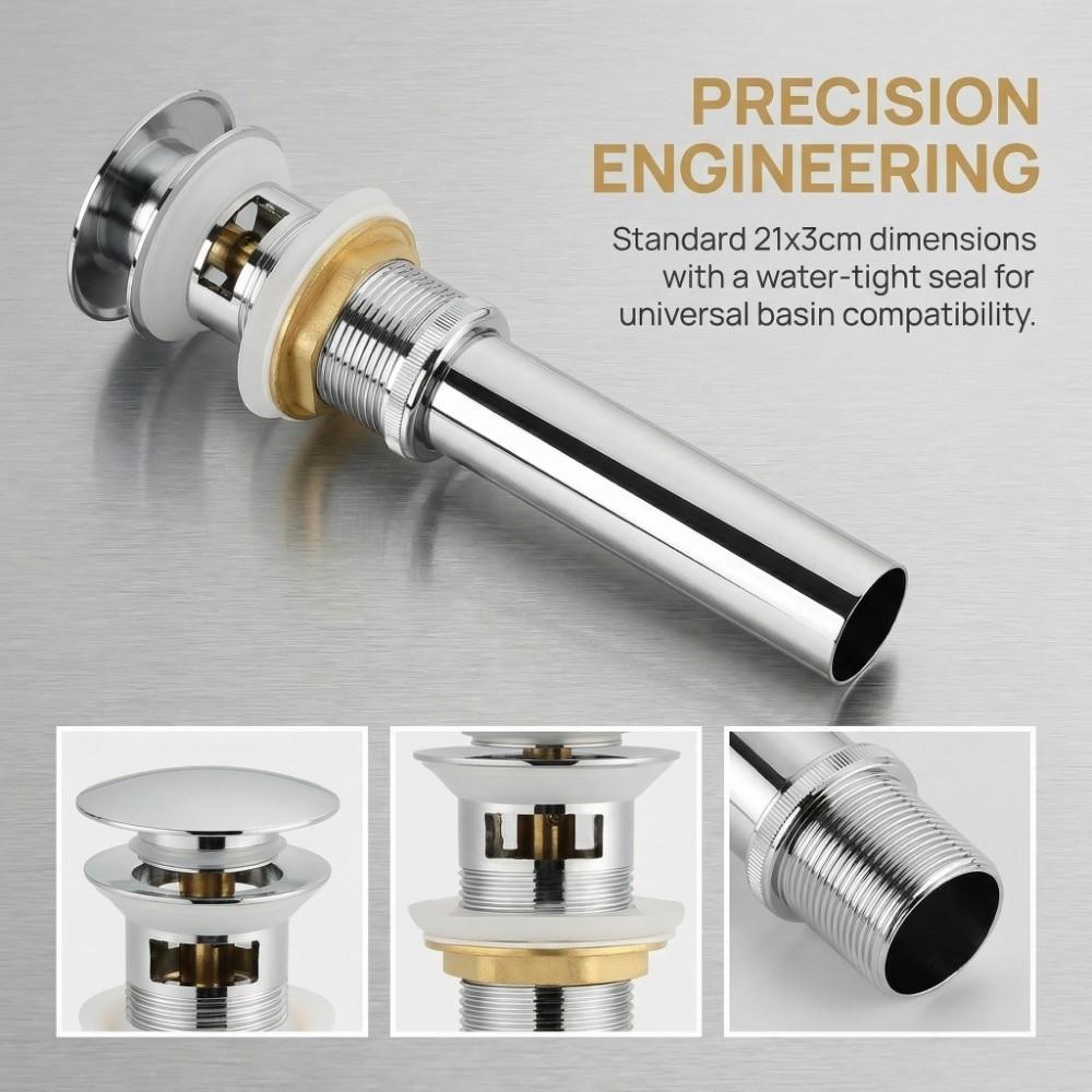 Stainless Steel Sink Drain Chrome Plated Bathroom Accessory Stable Drain Pipe  Bathroom Use