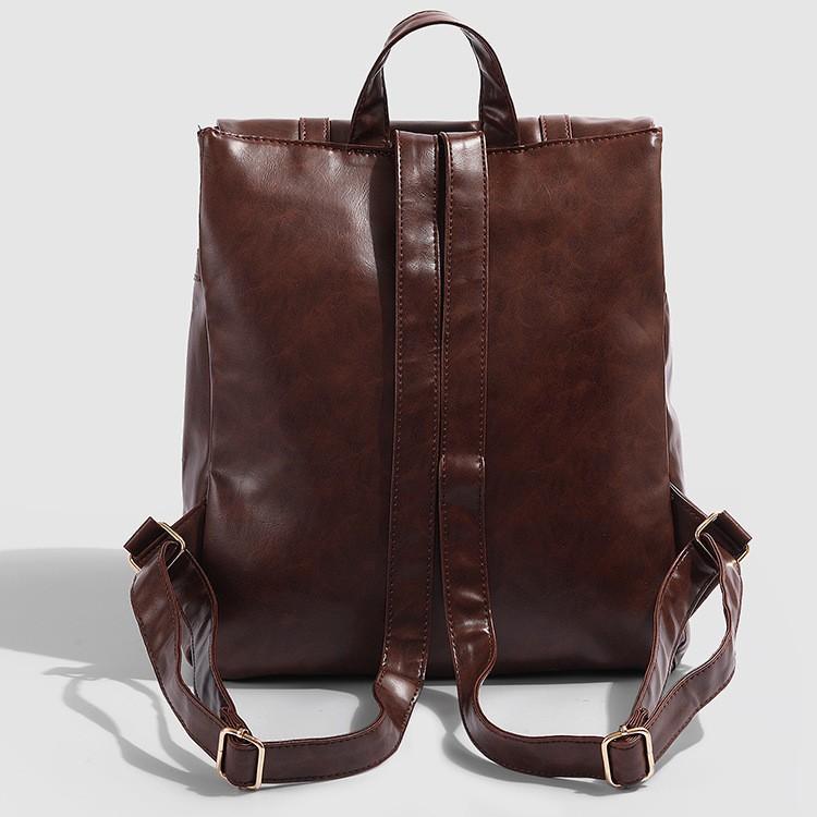 2025 New JK Uniform Backpack College Style Backpack Retro Soft Leather Bag Women's Casual Large Capacity School Bag Trendy