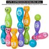 Toy Set Features Cartoon Funny Expressions And Comes In A Gift Box With 10 Pins And 2 Balls. It Can Be Used As A Halloween Or Christmas Gift.